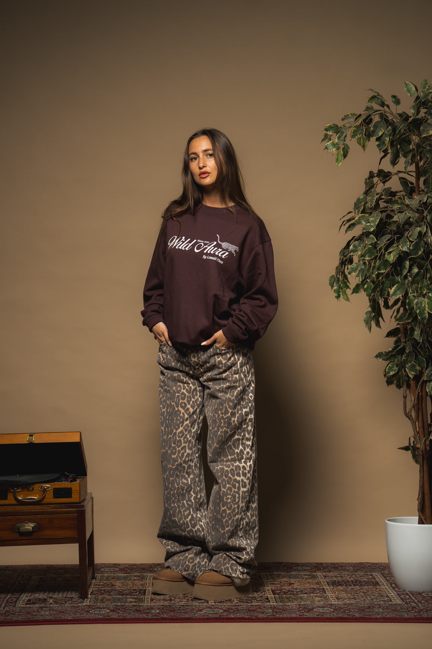 SWEATSHIRT MARRON WILD AURA