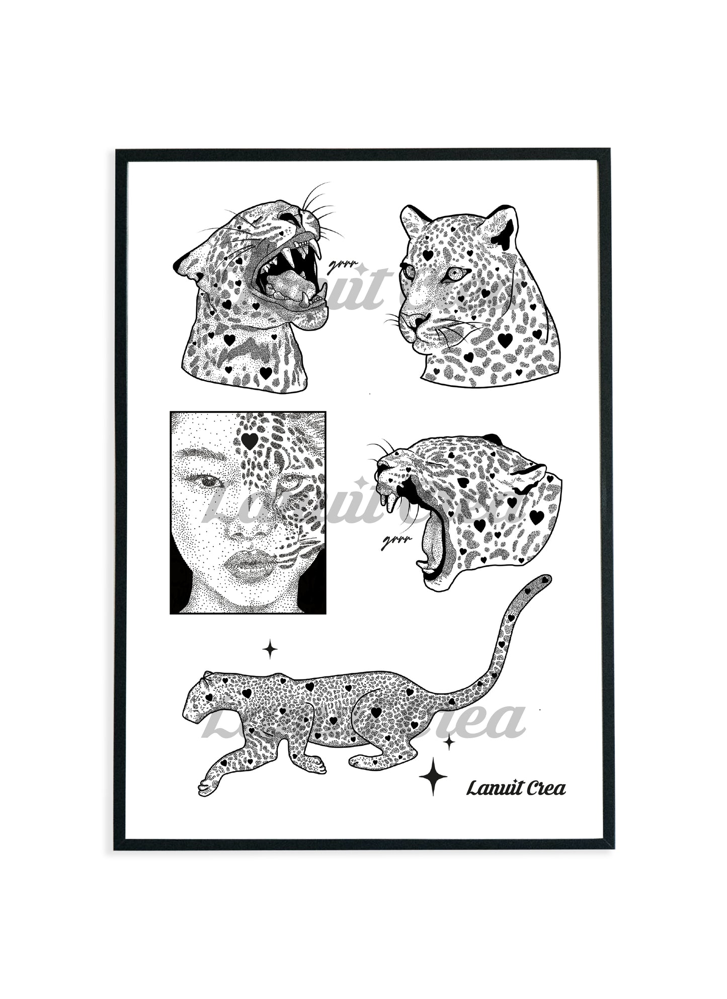 PRINT PANTHER OF LOVE